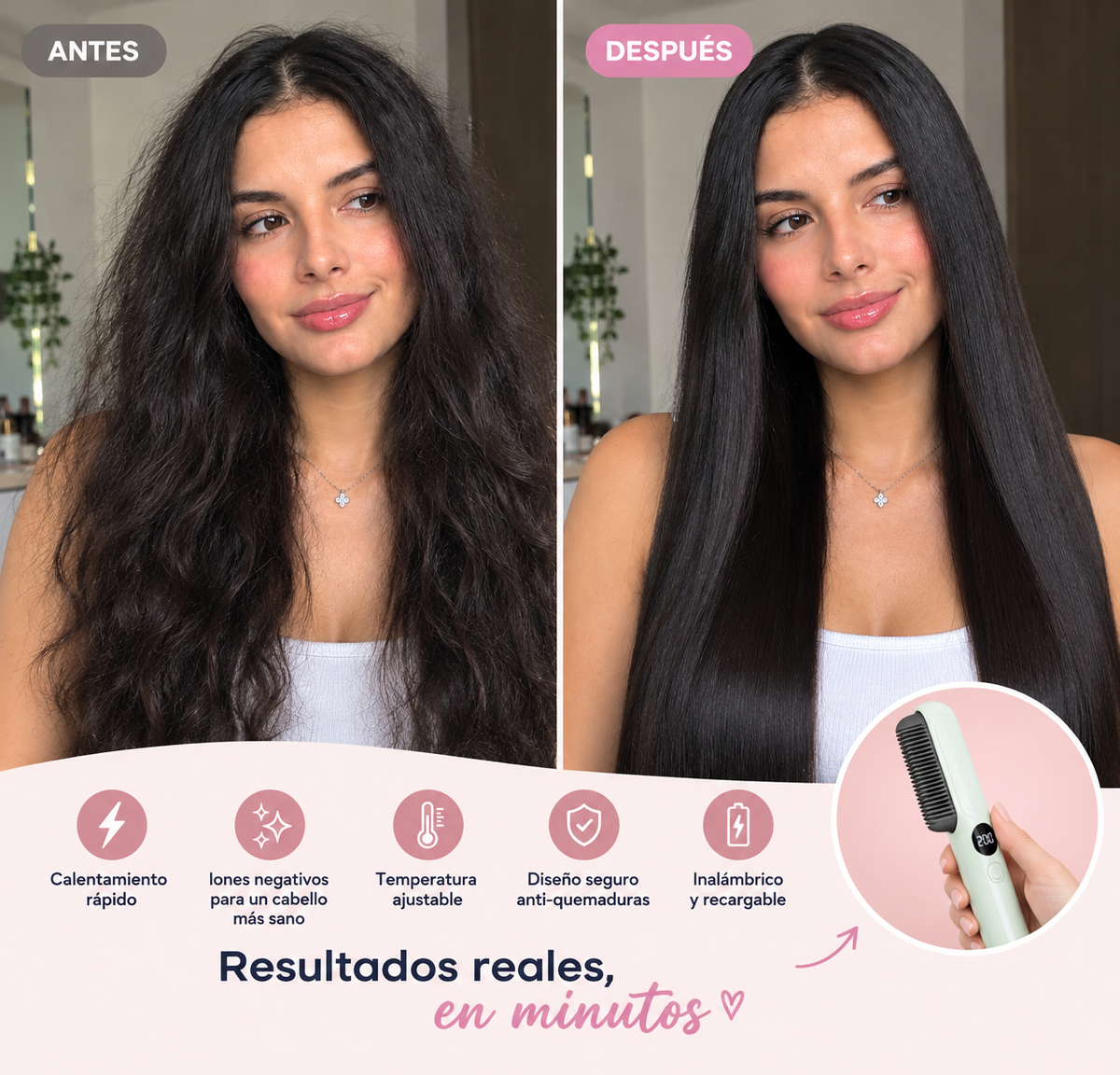 IonicPro – Cepillo Alisador Inalámbrico